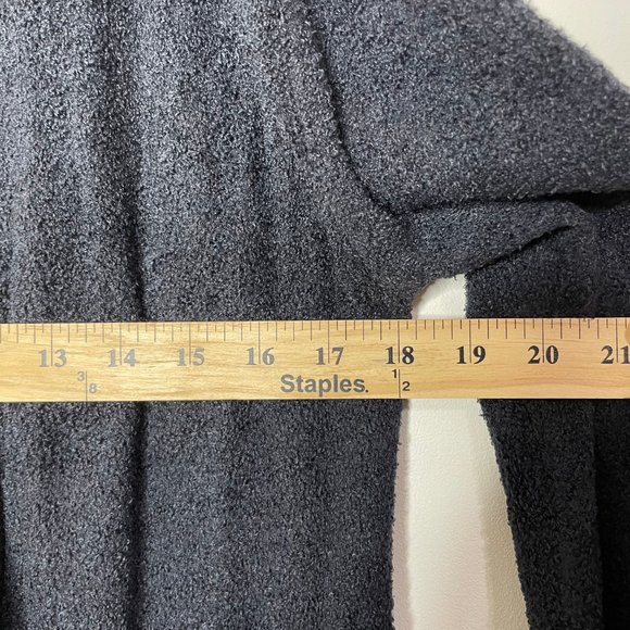 Barefoot Dreams Black Cozy Chic Lite Open Front Cardigan Knit Sweater S/M - Picture 6 of 13